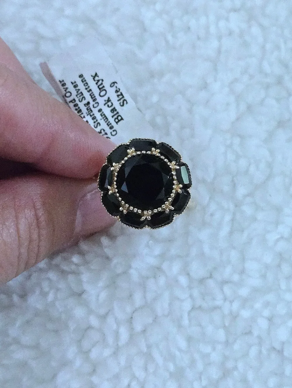 Shivam Black🖤 Onyx Flower🏵 Ring💍